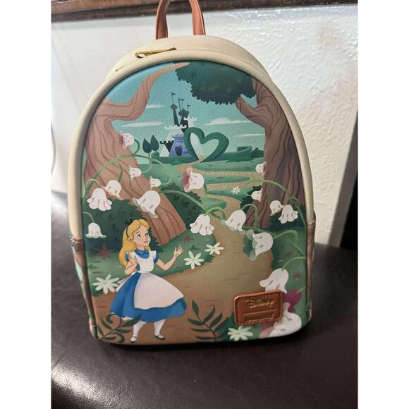 Loungefly Disney Alice in Wonderland Mini BackPack NWT Soft Tag - Picture 1 of 1